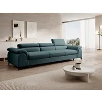 Muffo Sofa Plaza 3, Hohe Metallfüße, Elegante moderne Form, mit Schalffunktion, verstellbaren Kopfstützen