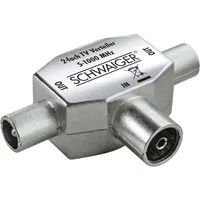 Schwaiger ASV42 531 TV-Adapter IEC Stecker zu IEC Buchse, für Kabel- und Antennenanlagen