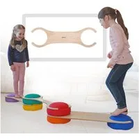 pedalo® Balanceboard Stapelbaustein Balanciersteg / Gleichgewicht Parcours / Kinder, Passend für original Stapelsteine, Breit