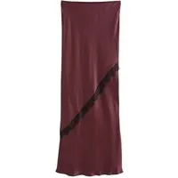 Next Maxirock Satin-Maxirock mit Spitze (1-tlg)