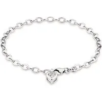 Amor Silberarmband Schmuck Geschenk Armkette Herz LIEBE, Made in Germany - mit Zirkonia (synth)