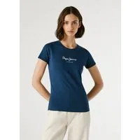 Pepe Jeans T-Shirt NEW VIRGINIA mit Logo-Print