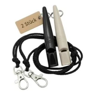 ACME 211.5 Doppelpack Hundepfeife mit Pfeifenband taupe