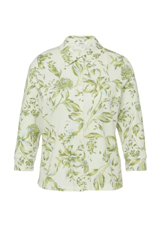 s.Oliver - T-Shirt creme/grün - Gr. - 38