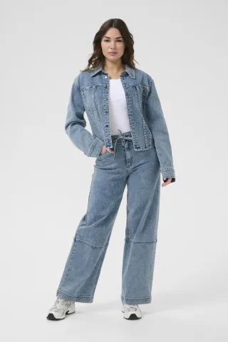 Jeanshemd Tight fit Washed Blue denim