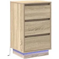 vidaXL Nachttisch Nachttisch Sonoma-Eiche 39 x 34,5 x 65 cm Holzwerkstoff (1-St)