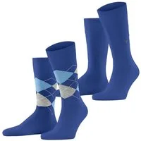 Burlington Socken Everyday Argyle Mix (2 Paar) atmungsaktiv, Einheitsgröße 40-46, Argyle-Muster