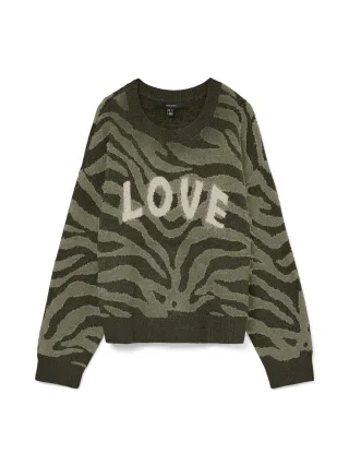 VERO MODA - VMNEWKAI LS O-NECK PULLOVER BOO Grape Leaf - Gr. - L