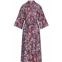Essenza Kimono Ilona Aleste, Langform, Baumwolle, Kimono-Kragen, Gürtel, aus Bio-Baumwolle mit wunderschönem Blumenprint