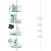 bremermann Teleskopregal Teleskop-Eckregal, 4 Körbe Duschregal bis max. ca. 290 cm