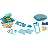 Genius Gemüseschneider Nicer Dicer Chef Professional, Set 12-tlg., in ORIGINAL Nicer Dicer Qualität mit mehr Funktionen und Zubehör
