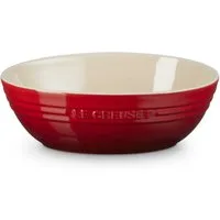 LE CREUSET Servierschale Servierschale rund kirschrot 3,2l, Steinzeug, (Servierschalen)