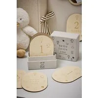Next Neugeborenen-Geschenkset Bab -Meilensteinkarten aus Holz, Icons (1-tlg)