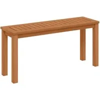 COSTWAY Gartenbank, wetterfest 2-Sitzer, Massivholz, ohne Rückenlehne, 100cm