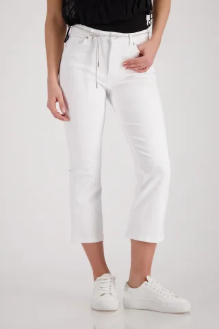 monari - Flared Jeans mit Strass-Bindeband - Gr. - 44