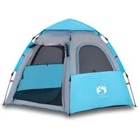 vidaXL Kuppelzelt Campingzelt 4 Personen Blau Quick Release, (1 tlg)