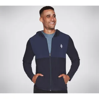 Skechers Performance Skech-Knits Ultra Go Lite Vollpolyester Herren Blau Kapuzenpullover