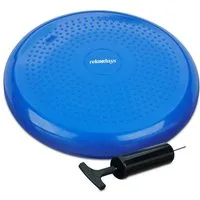 relaxdays Ballsitzkissen Balance Kissen 33 cm mit Luftpumpe, blau