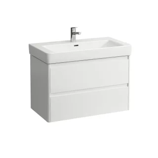 LAUFEN Waschtischunterschrank BASE 2.0 446x821x515 2 Schubl m. Griffmulde f.WT H813965 weiß glzd, H4 H4113021082611