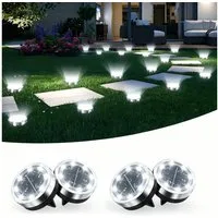 pedete LED Solarleuchte Solar-Bodenstrahler für den Außenbereich LED-Lampen Garten 4 Stück, Solar-Lampe, Bodenleuchte, Gartenstrahler, Tageslichtweiß,Warmweiß, Solar lampen für außen,gartendeko,Solar-Erdspieß