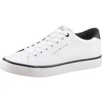 Tommy Hilfiger TH HI VULC CORE LOW LEATHER Sneaker, Freizeitschuh, Halbschuh, Schnürer mit gepolstertem Schaftrand