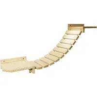 BURI Katzen-Kletterwand Wand Katzen Hängebrücke L55cm Kletterbrücke Katzenbrücke Kletterbaum