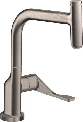 Hansgrohe Spültischmischer Select Axor Citterio edelstahl-optik mit Ausziehauslauf, 39861800 39861800