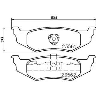 Hella Bremsbel?ge hinten Chrysler Dodge