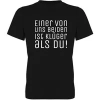 G-graphics T-Shirt Einer von uns beiden ist klüger als Du! Herren T-Shirt mit Statement / Spruch / Motiv als Frontprint