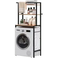 EUGAD Mehrzweckregal, 1-tlg., Waschmaschinenregal, WC Regal, Metall Holzwerkstoff
