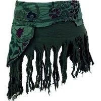 Guru-Shop Minirock Goa Minirock, Wickelrock, Cacheur, Fransenrock.. alternative Bekleidung