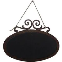 Deko-Impression Tafel Dekorative Tafel Wandtafel Kreidetafel Schreibtafel Metall oval, (1-tlg)