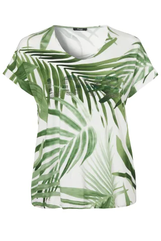 Frapp - T-Shirt V-Ausschnitt ohne Arm Druck moos multicolor - Gr. - 54