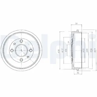 Delphi BREMSTROMMEL Fiat Ford Lancia