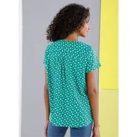 Sieh an! Klassische Bluse Bluse Kurzarm