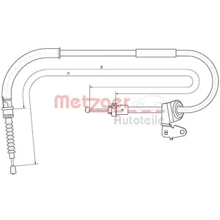 Metzger Bremsseil hinten rechts Mini R50 R53