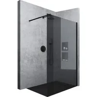 Mai & Mai Duschwand Duschwand für Dusche Duschabtrennung Schwarz Profil Glas Nano Glas, Einscheibensicherheitsglas