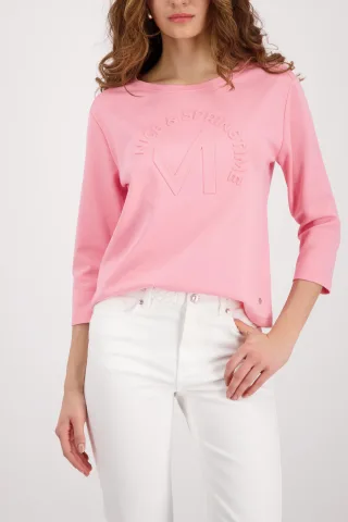 monari - Sweatshirt mit Emblem spring flower - Gr. - 42