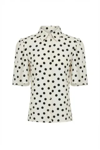 Studio Anneloes - Poppy dot butterfly blouse ecru/black - Gr. - S
