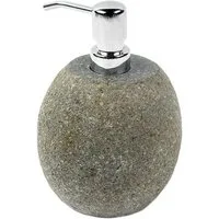 wohnfreuden Seifenspender Naturstein Seifenspender 15 cm grau rund, 1280
