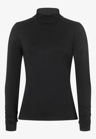 MORE & MORE - Rollkragenshirt schwarz - Gr. - 46