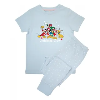 Disney - "Christmas Crew" Schlafanzug mit langer Hose für Mädchen (Babyblau)