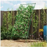 Outsunny Rankhilfe aus Stahl, rostfrei, für Kletterpflanzen, 101x133x227 cm Spalier in A-Form, 1 St., Rankgitter zum Stecken, für Gemüse Blumen Kletterpflanzen Grün