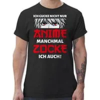 Shirtracer T-Shirt Ich gucke nicht nur Anime manchmal zocke ich auch Junge Anime Geschenke