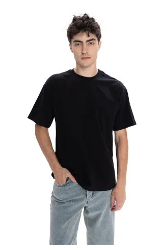 Reguläre Passform Rundhals Kurzarm T-Shirt