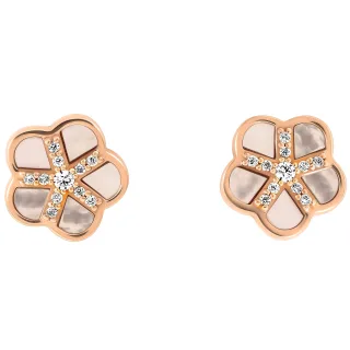 Orphelia 'Daisy' Damen 925 Sterling Silber Steckerohrringe - Rose ZO-7585/RG
