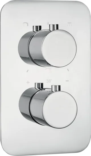 Neuesbad Unterputz Thermostat Brausearmatur - rund, Oberfläche: chrom NB1DEBXY_0EBT1