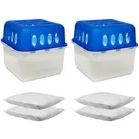 Mojawo Luftentfeuchter 2 Stück Innenraum Raumentfeuchter Luftentfeuchter Nachfüllpack 400g