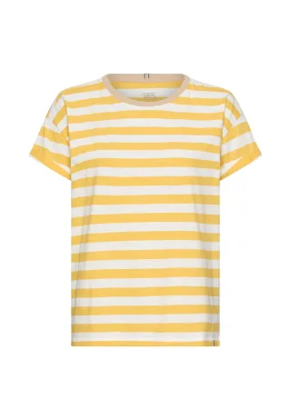 camel active - T-Shirt aus reiner Baumwolle yellow/milk white - Gr. - L