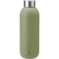 Stelton Trinkflasche Trinkflasche isoliert 0.6 l, soft grün, Hält 32 Stunden kalt, 16 Stunden warm